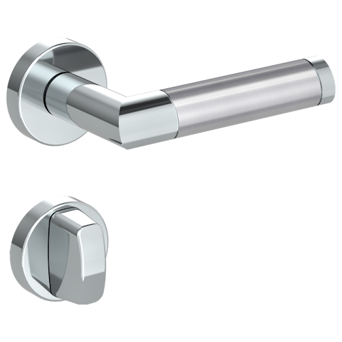 Griffwerk CHRISTINA Klipptechnik -Edelstahl poliert/matt Rosettengarnitur -Klippt. -WC -TS 40-45mm