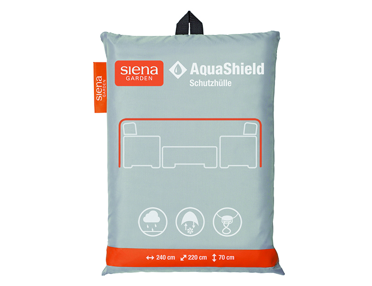 Siena Garden Loungehülle AquaShield 240 x 220 x 70 cm, 100 % Polyester Hellgrau - Abverkauf