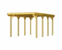 Vorschaubild Skan Holz Friesland - Flachdach Einzelcarport Profil - Breite 314 cm Nadelholz