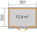 Vorschaubild Weka Gartenhaus 218 wekaLine - 28 mm