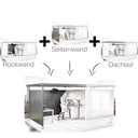 Vorschaubild Biohort Rückwand für Seitendach zu Gerätehaus HighLine H2, H3, H4, H5, H6