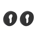 Vorschaubild Griffwerk Rosettenpaar rund GK4 -Graphitschwarz Schraubt. -PZ