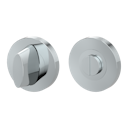 Vorschaubild Griffwerk Schlüsselrosettenpaar Zink rund mit Zierring WC Schraubtechnik Chrom