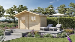 Wolff Finnhaus Saunahaus Sanna 70 ohne Terrasse