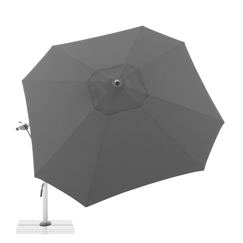 doppler Pendelschirm EXPERT 400 Side, Aluminium Silber / 100 % Polypropylen 220 g/m²