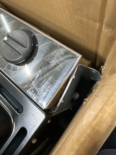 B-Ware Karibu 9 kW Saunaofen finnisch anthrazit mit integrierter Steuerung (ohne Steine)