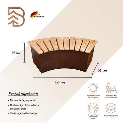 Badeko Grill-/Feuerstelle „Karlsruhe“ in Edelrostoptik