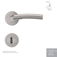 Griffwerk Wechselgarnitur RAFFAELLA - Chrom/Perla - Silbermatt