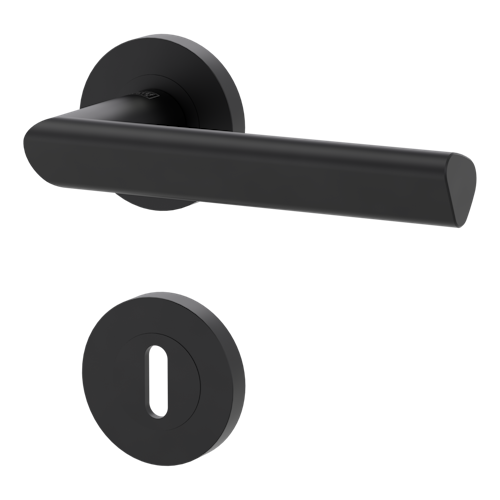 Griffwerk Türgriff TRI 134 - Schraubtechnik, rund, Graphitschwarz