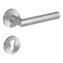 Vorschaubild GRIFFWERK Feuerschutzgarnitur LUCIA Professional Edelstahl matt- Rosette rund