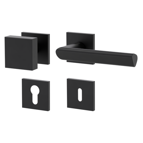 Griffwerk Wechselgarnitur VAYA 137 TRI fast2fix Fast2Fix GK3 Rosetten eckig Knopf SQUARE Graphitschwarz R