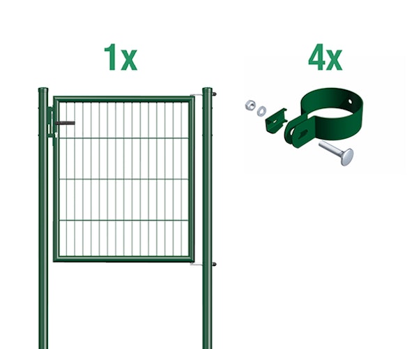 Alberts® Stabgitter-Einzeltorset Garden inkl. 4 Torschellen