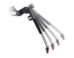 PROTECH V-SHAPE Kennzeichenhalter SET mit Reflektor und Beleuchtung Alu & Stahl Schwarz für APRILIA RS 660 / Factory, Tuono 660 / Factory