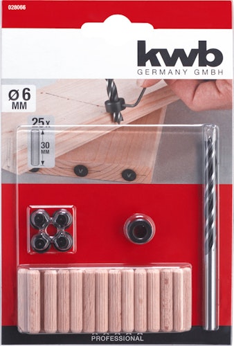 kwb Holzbohrer+Dübelsatz   6 mm 28066