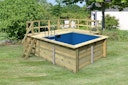 Vorschaubild Karibu Rechteck Pool Gr. 1 - 350 x 320 cm - kesseldruckimprägniert