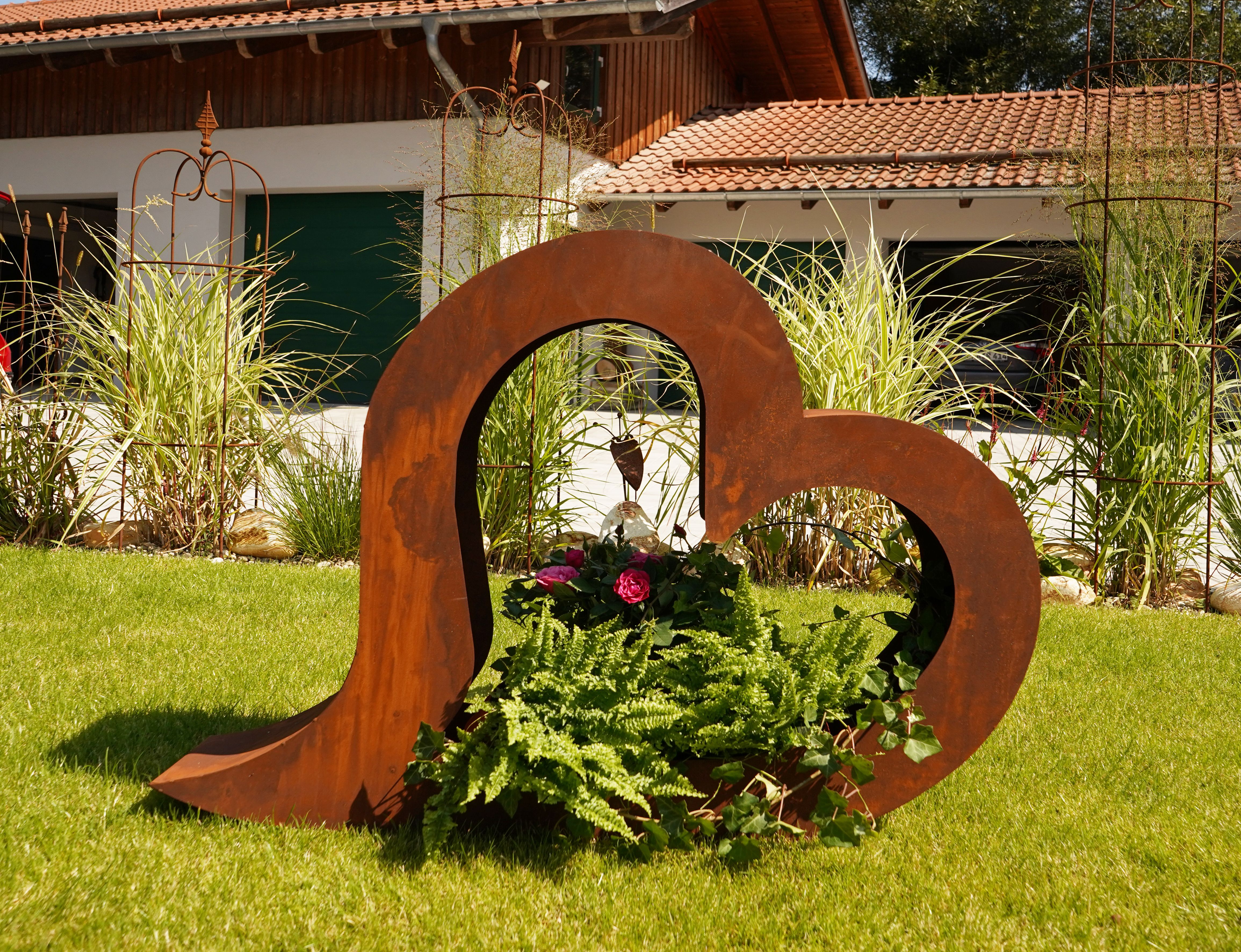 Badeko Herz „Lydia“ in Edelrostoptik (140 cm) zum Bepflanzen