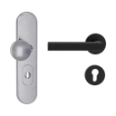 Vorschaubild Griffwerk Kombi-Schutzbeschlag TITANO SB_882 mit Griff TRI 134 72mm Zylinderabdeckung Tür 38-50mm L TRI 134 Graphitschwarz