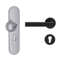 Griffwerk Kombi-Schutzbeschlag TITANO SB_882 mit Griff TRI 134 72mm Zylinderabdeckung Tür 38-50mm L TRI 134 Graphitschwarz