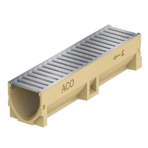 ACO Self® Euroline Entwässerungsrinne inkl. verzinktem Stegrost