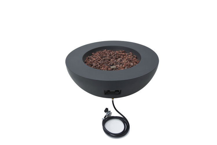 Gardenforma Gas Feuerstelle Lunar in dunkler Betonoptik