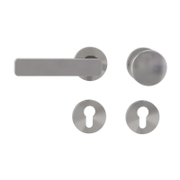 Griffwerk Wechselgarnitur VAYA 265 MINIMAL MODERN fast2fix Fast2Fix Rosetten rund Knopf R2 Samtgrau L