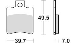 TRW Bremsbelag Typ Organisch Standard mit ABE, Bremsbelag "MCB 696" Satz