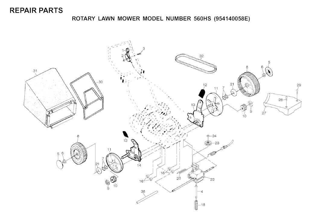 Explosionszeichnung Ersatzteile