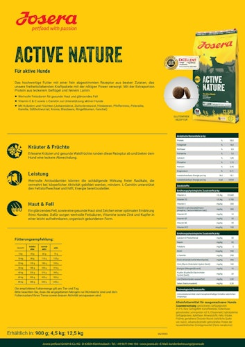 Josera Active Nature Hundetrockenfutter