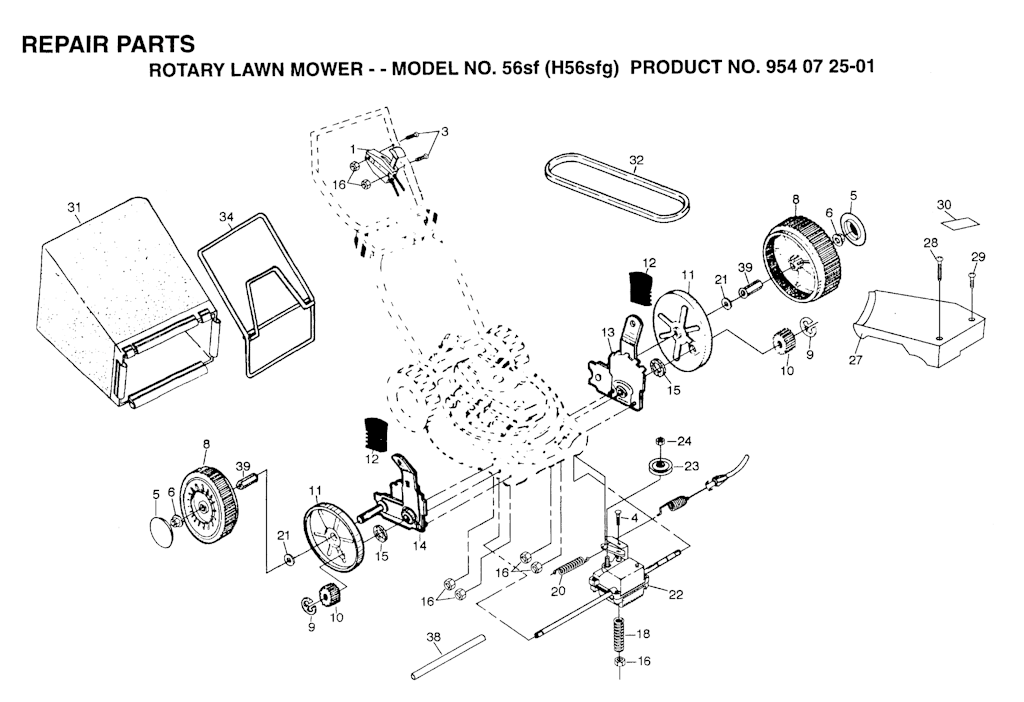 Explosionszeichnung Ersatzteile