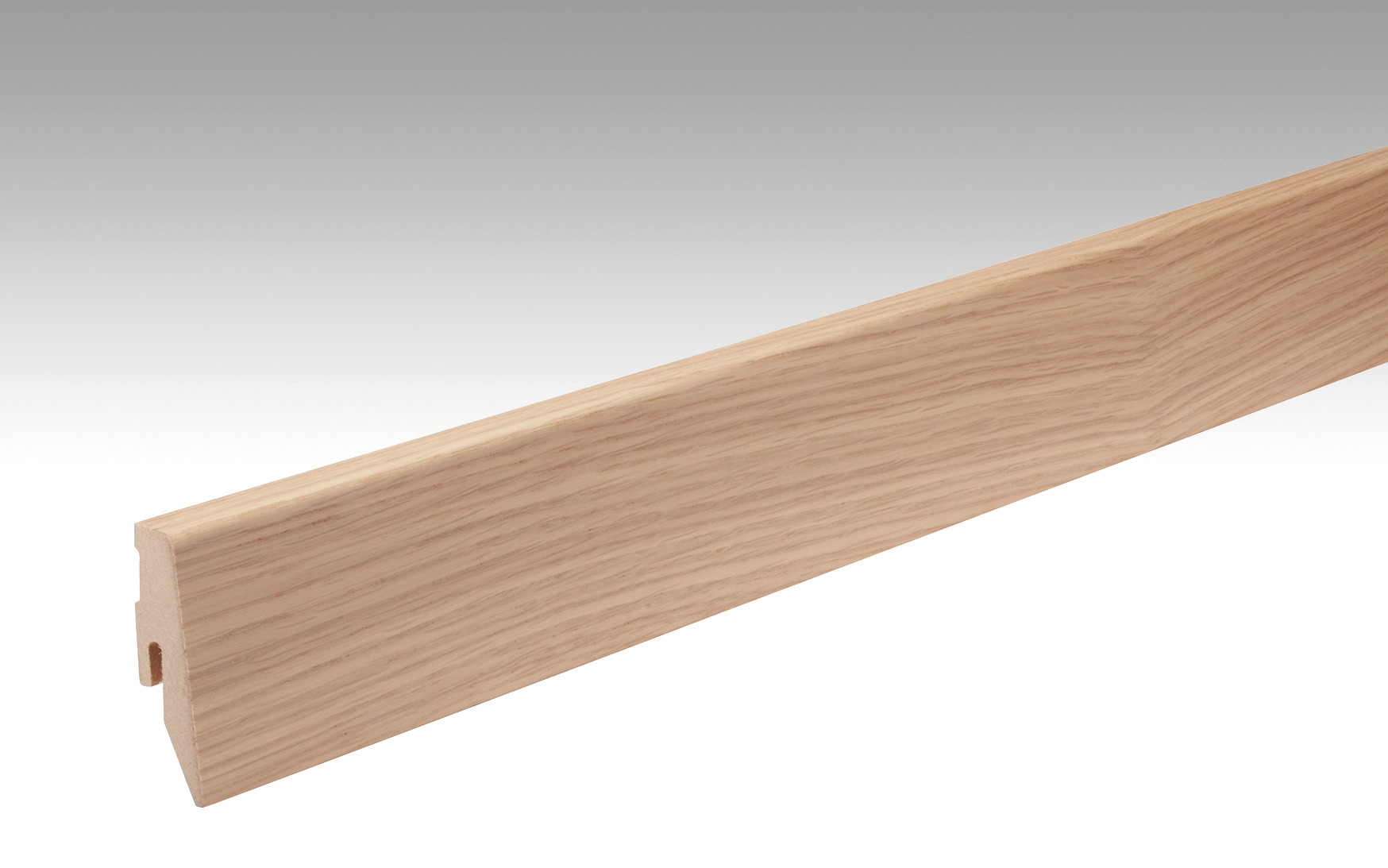 MEISTER Fußleiste Profil 3 PK Eiche Optik gelaugt 1045 für Parkettböden - 2380 x 60 x 20 mm