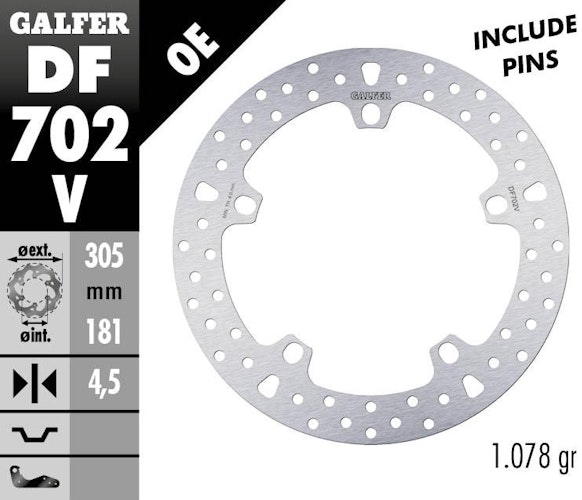 Galfer Bremsscheibe DF702 Rund inkl. Montagekit