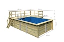 Vorschaubild Karibu Rechteck Pool Gr. 2 - 350 x 440 cm - kesseldruckimprägniert Sparset mit Filteranlage 