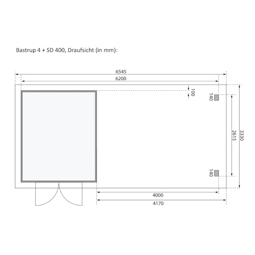 Karibu Woodfeeling Gartenhaus Bastrup 4 naturbelassen - 28 mm