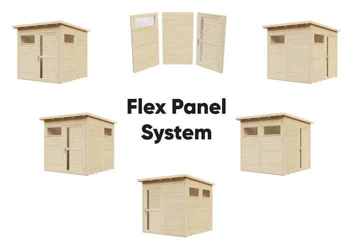 Bertilo Gartenhaus Cubus 2 Office - 19 mm