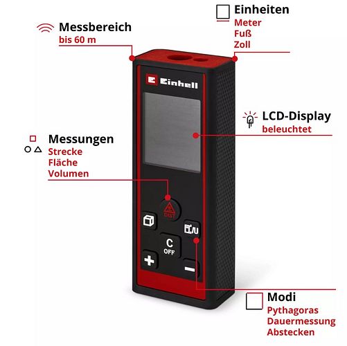 Einhell Laser-Distanzmesser TC-LD 60 R 2270082