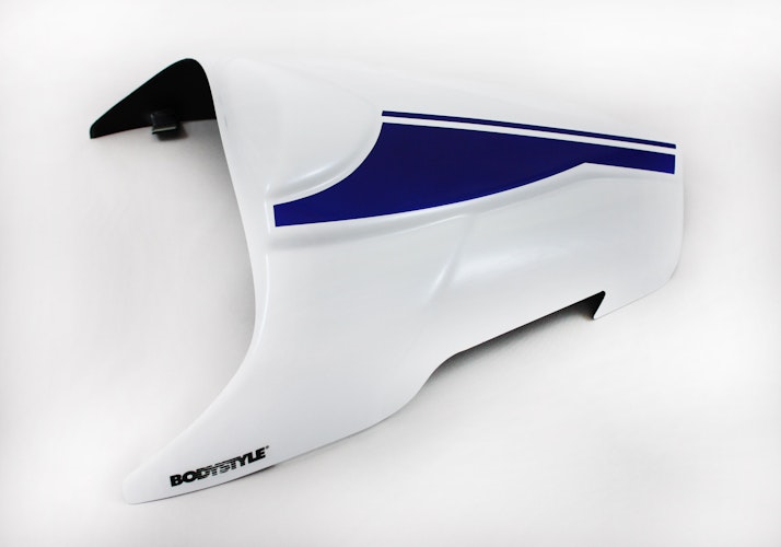 BODYSTYLE Sportsline Sitzkeil ABS Kunststoff weiß/blau für SUZUKI SV 650 
