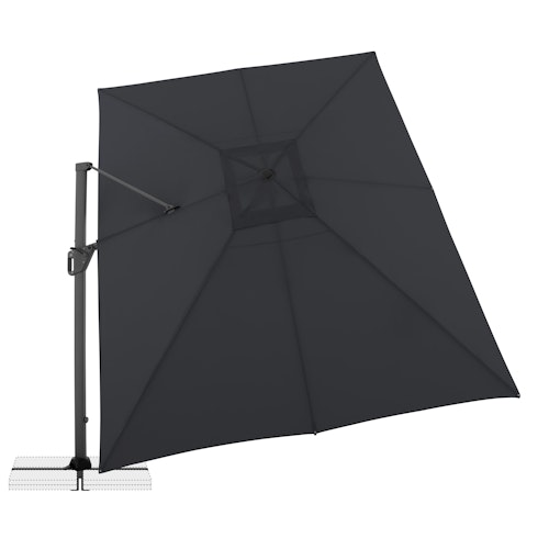 doppler Pendelschirm LIFE 300 x 400 Side, Aluminium Anthrazit / 100 % Polyester 180 g/m² 