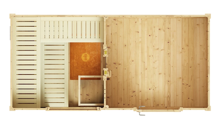 Weka Saunahaus Farsund mit Vorraum - 38 mm Blockbohlen