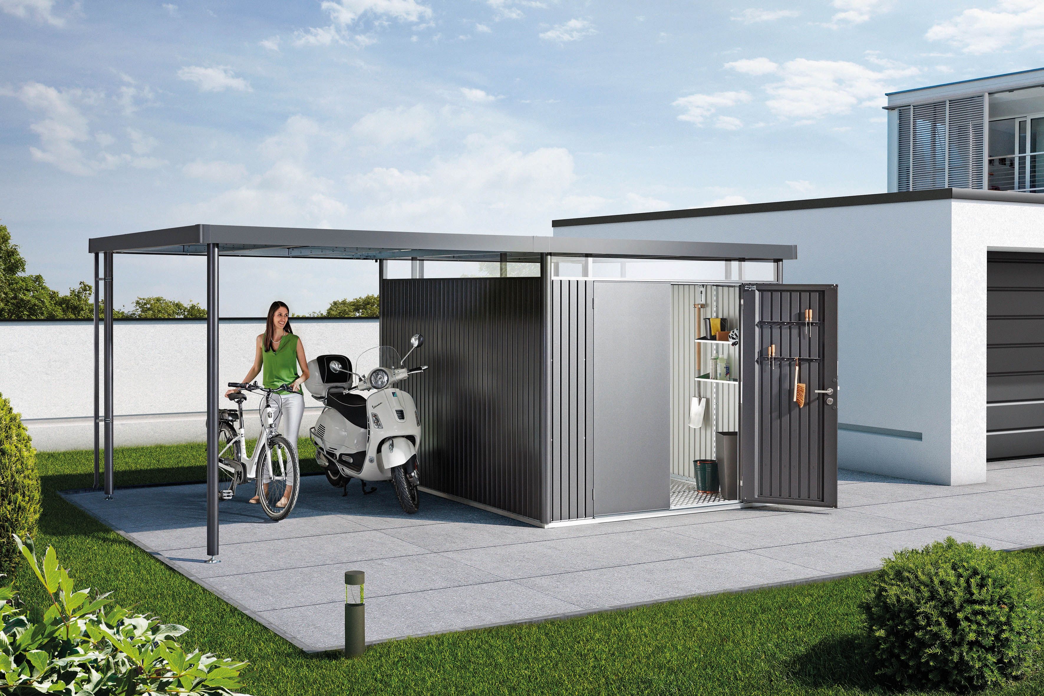 Biohort Seitendach zu Gerätehaus HighLine (Einzel- und Doppeltür)