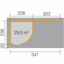 Vorschaubild Weka Designhaus 213 B 28 mm inkl. 300 cm Anbau