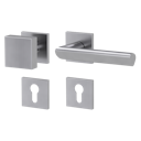 Vorschaubild Griffwerk Wechselgarnitur VAYA 137 TRI fast2fix Fast2Fix GK3 Rosetten eckig Knopf SQUARE Edelstahl matt R