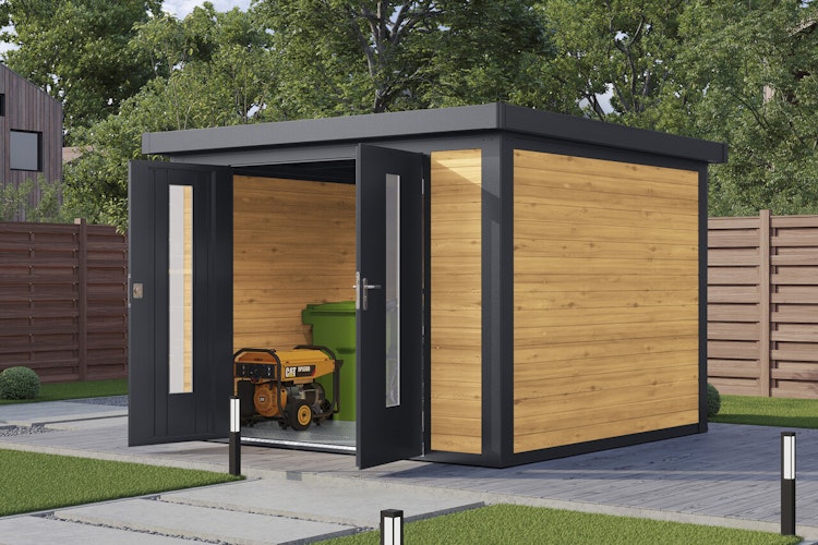 Wolff Finnhaus Metall-Holzgartenhaus Hybridhaus Henrik - 28 mm