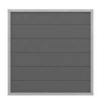 TraumGarten Design WPC Alu Rahmen Silber 1800 x 1800 mm