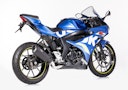 Vorschaubild SHARK KOMPLETTANLAGE Edelstahl beschichtet schwarz-matt DSX-10 für SUZUKI GSX-R 125,GSX-S 125 EURO4  
