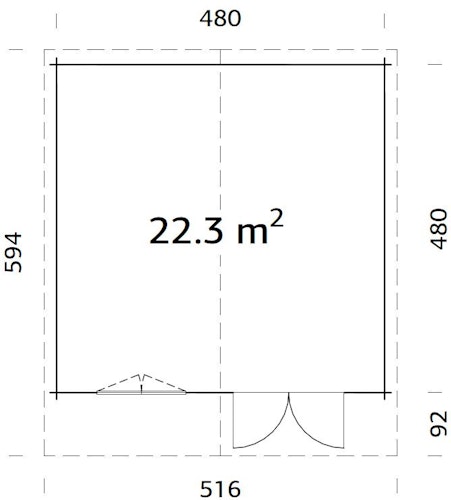 Palmako Gartenhaus Britta 22,3 m² - 40 mm