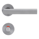 Vorschaubild Griffwerk VAYA 137 TRI fast2fix Fast2Fix GK3 Rosetten rund WC rot/weiß Edelstahl matt