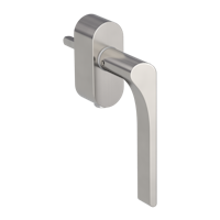 Griffwerk Fenstergriff VAYA 261 LEAF LIGHT Samtgrau R 7x40