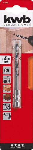 kwb Holzbohrer 1/4"E6.3  5,0 mm SB 513905