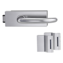 Vorschaubild Griffwerk PURISTO S -Edelstahl matt Ganzglastürbeschlagset -3-teiliger Bandsatz -mit Griff DESM ULMER GRIFF PROF -EM -UV