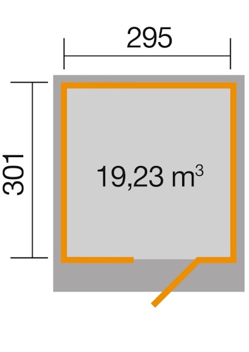 Weka Gartenhaus Designhaus wekaLine 171 mit extra hoher Tür - 28 mm
